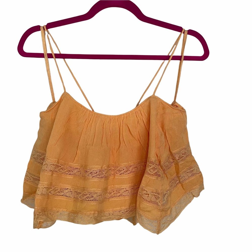 Free People Women's Orange Home Again Cami Size Extra Small